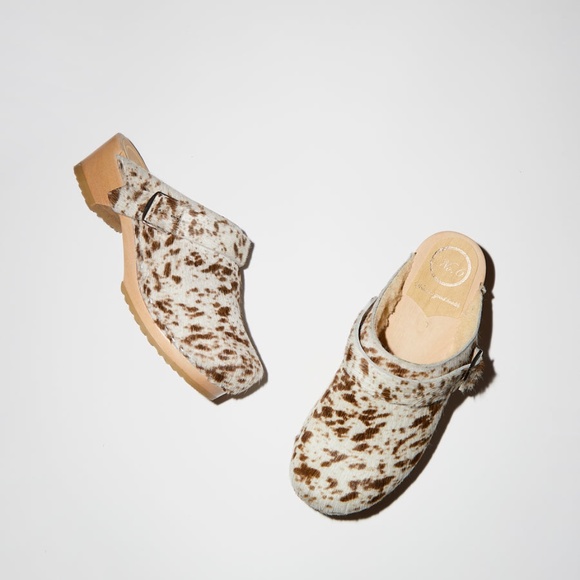 No. 6 Shoes - No. 6 James Clog on Vintage Base 38 Shearling lined Pony Hair Like New!